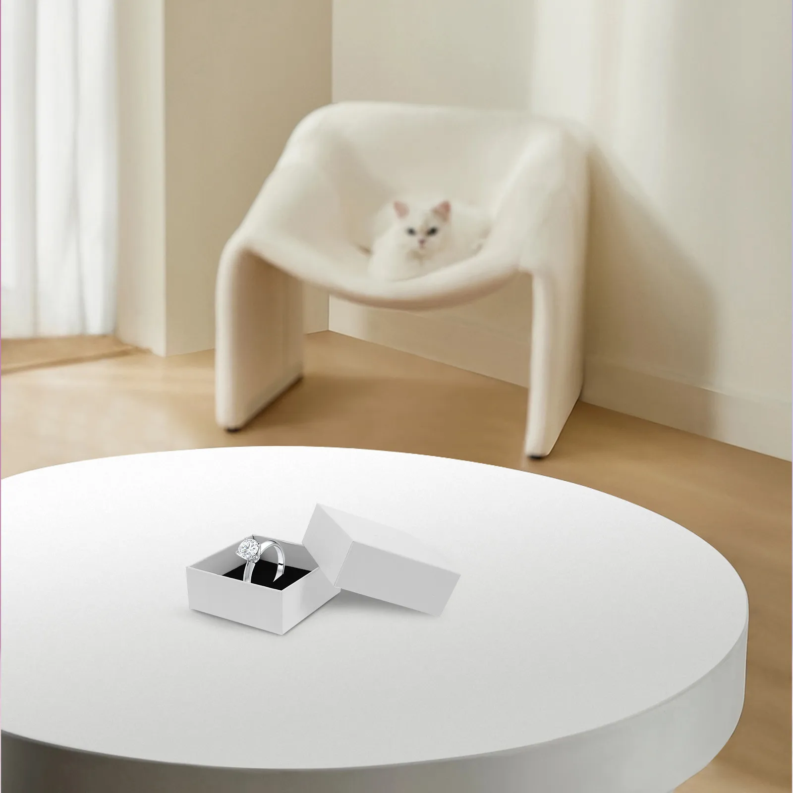 Small Square Jewelry Box with Soft Sponge Interior for Bracelets Necklaces Pendants Earrings Reusable Cardboard Storage Case
Small Square Jewelry Box with Soft Sponge Interior for Bracelets Necklaces Pendants Earrings Reusable Cardboard Storage Case