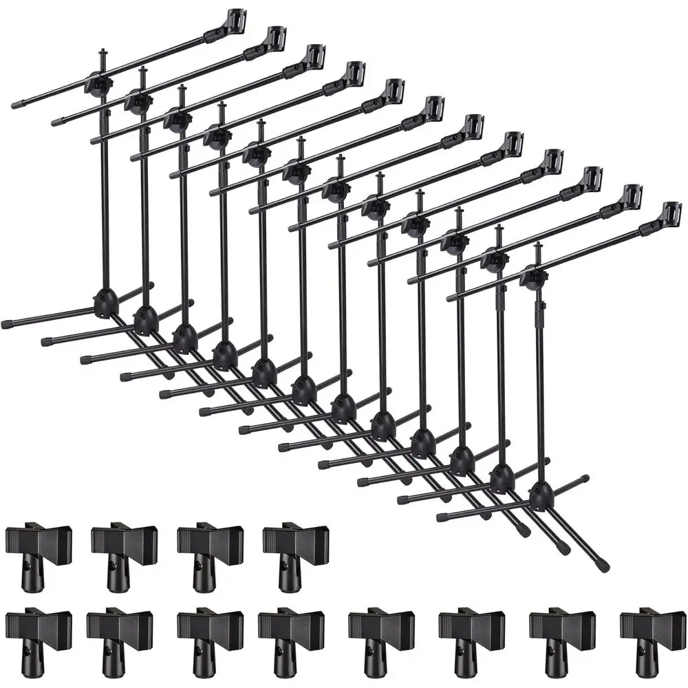 Adjustable Height Floor Tripod Stand for Boom Mics with 2 Clip Holders - Portable Microphone Holder for Live Performances, Strea
Adjustable Height Floor Tripod Stand for Boom Mics with 2 Clip Holders - Portable Microphone Holder for Live Performances, Strea