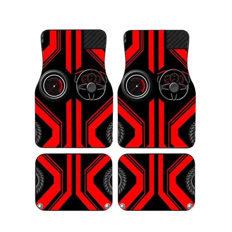 Racing Steering Wheel & Speedometer Car Floor Mats 4Pcs Universal Non-slip Carpets
Racing Steering Wheel & Speedometer Car Floor Mats 4Pcs Universal Non-slip Carpets