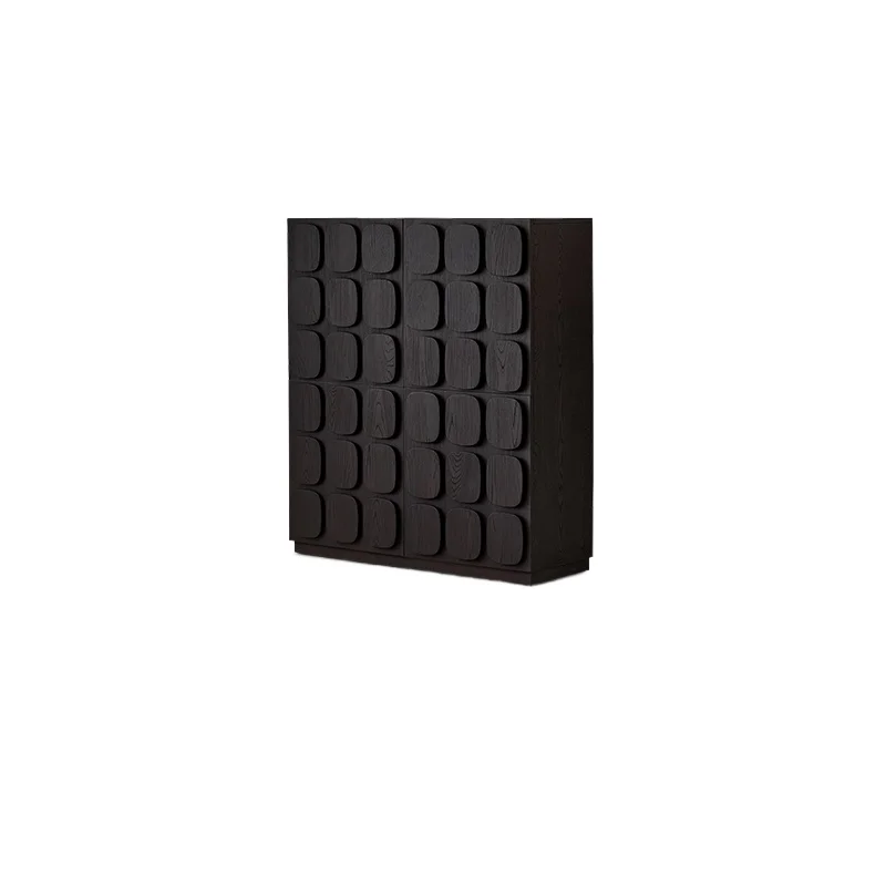 Chocolate chest retro style medieval living room against the wall dining side black storage cabinet
Chocolate chest retro style medieval living room against the wall dining side black storage cabinet