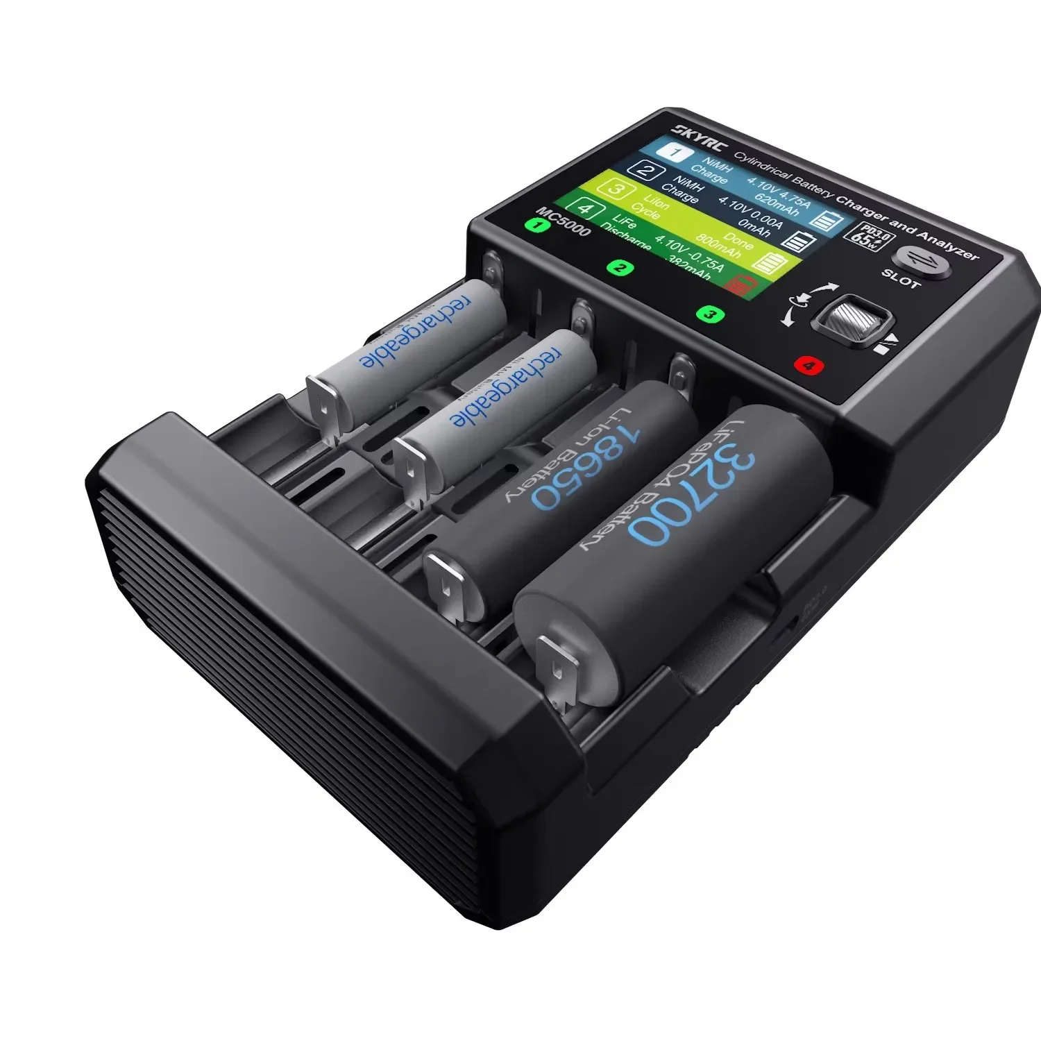SKYRC MC5000 65W PD 3.0 Fast Charger-5A Multi-Chem (Li-ion/LiFe/NiMH/Na-ion)w/Triple-Fan Cool,BT APP&6 Modes for RC&Electronics
SKYRC MC5000 65W PD 3.0 Fast Charger-5A Multi-Chem (Li-ion/LiFe/NiMH/Na-ion)w/Triple-Fan Cool,BT APP&6 Modes for RC&Electronics