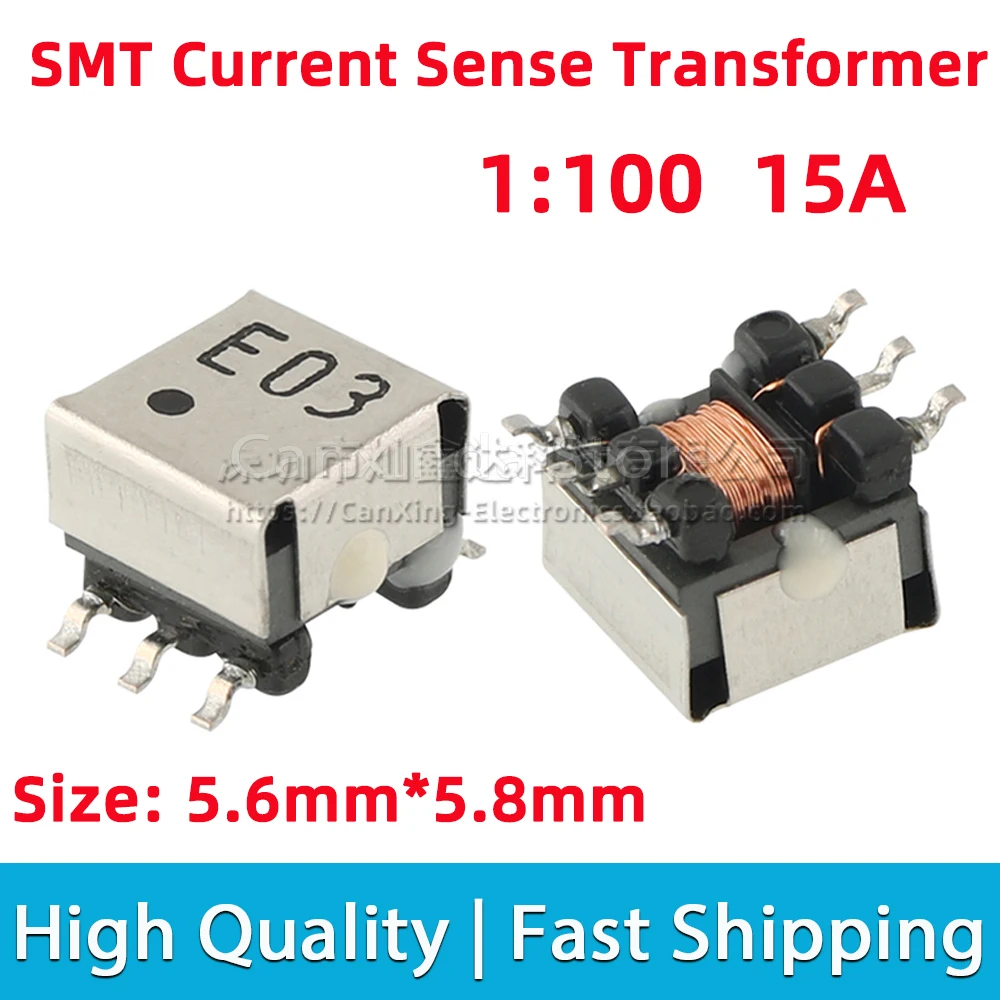 5PCS SET-003 E03 SMD SMT Current Sense Transformer EE5.0 Precision 15A High Current sensor transformer Turns Ratio 1:100
5PCS SET-003 E03 SMD SMT Current Sense Transformer EE5.0 Precision 15A High Current sensor transformer Turns Ratio 1:100