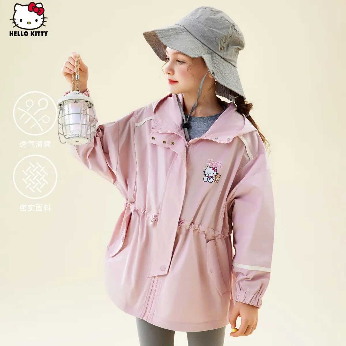 Girls Coat Cute Sanrio Hello Kitty Spring Autumn New Model Fashion Leisure Sports Campus Girl Hooded Jacket New Trend Tops
Girls Coat Cute Sanrio Hello Kitty Spring Autumn New Model Fashion Leisure Sports Campus Girl Hooded Jacket New Trend Tops