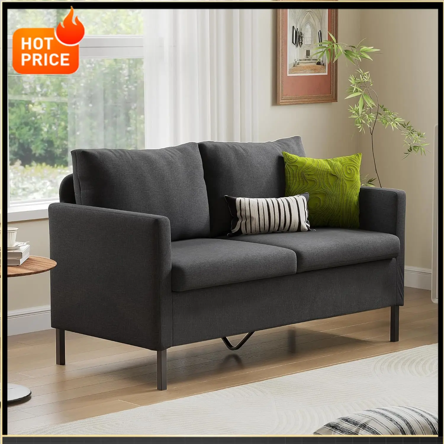 BestsellerBestsellerLinen Fabric Modern Small Loveseat Sofa Couch for Living Room, 51" W Little Upholstered 2-Seater Mini Love S
BestsellerBestsellerLinen Fabric Modern Small Loveseat Sofa Couch for Living Room, 51" W Little Upholstered 2-Seater Mini Love S