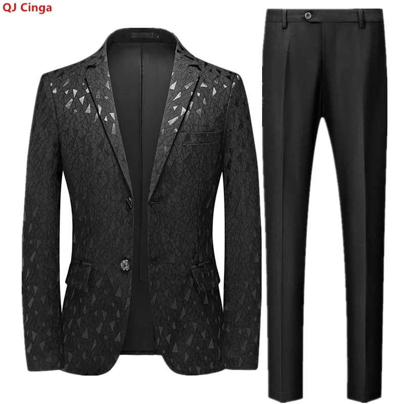 Men's Black Two-piece Suit, A Stylish, Figure-flattering Jacket Paired with Pants, Available in Red Blue Khaki White.
Men's Black Two-piece Suit, A Stylish, Figure-flattering Jacket Paired with Pants, Available in Red Blue Khaki White.