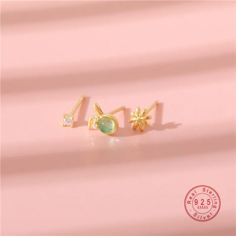 HI MAN 925 Sterling Silver Boho 3 Pcs/Set Rabbit Flower Stud Earrings Women Fashion Cute Student Friendship Jewelry Gift
HI MAN 925 Sterling Silver Boho 3 Pcs/Set Rabbit Flower Stud Earrings Women Fashion Cute Student Friendship Jewelry Gift