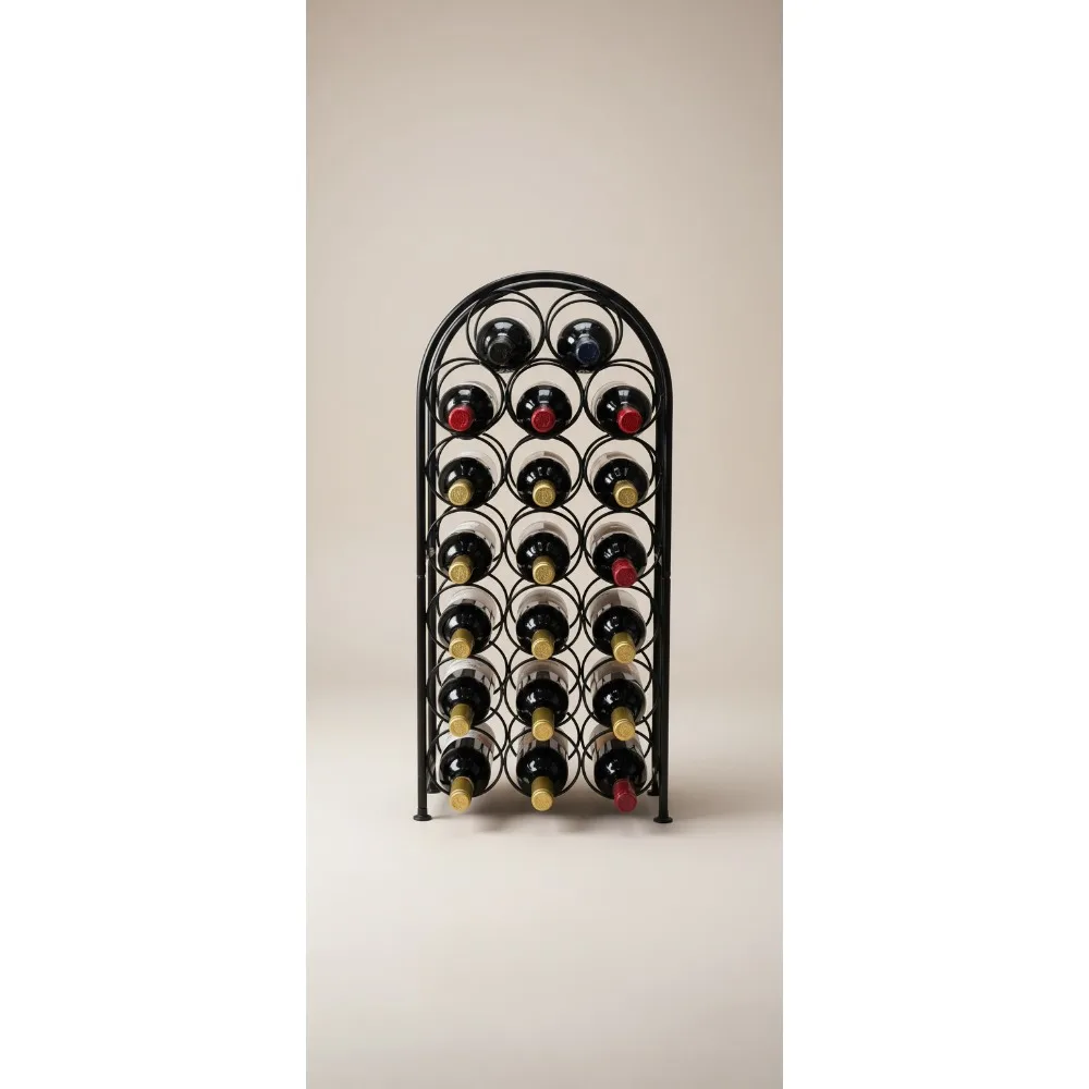 23-флаконная арочная отдельно стоящая напольная металлическая подставка для винной стойки, черная - компактная подставка для домашнего бара
23-флаконная арочная отдельно стоящая напольная металлическая подставка для винной стойки, черная - компактная подставка для домашнего бара