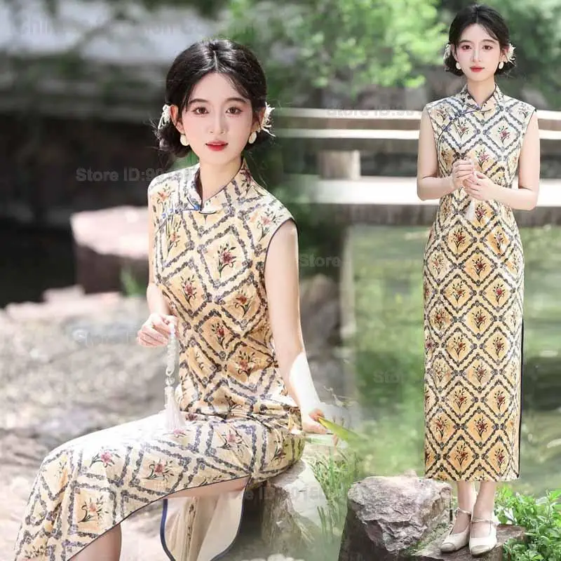 Velour Lady Elegant Qipao Mandarin Collar Vintage Button Classic Cheongsam Exquisite Chinese Dress Dinner Party Dance Vestidos
Velour Lady Elegant Qipao Mandarin Collar Vintage Button Classic Cheongsam Exquisite Chinese Dress Dinner Party Dance Vestidos