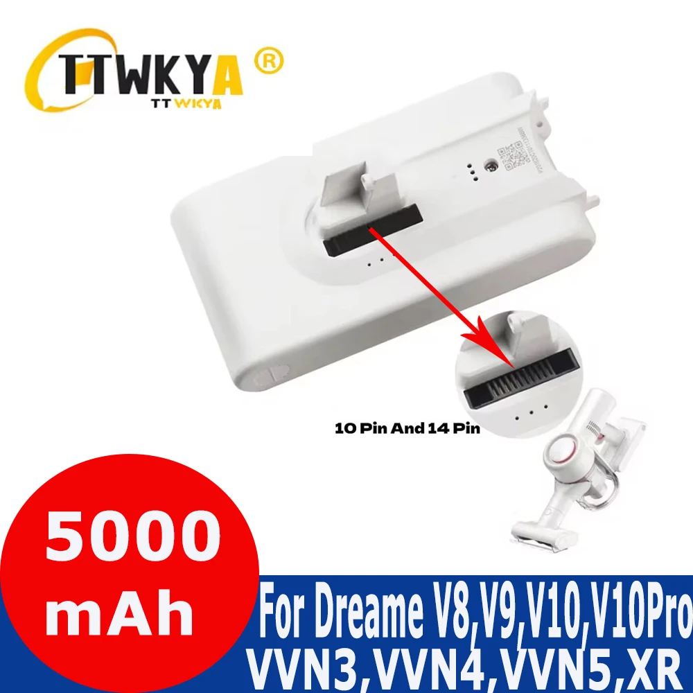(5000mAh)Replacement Vacuum Cleaner -Spare Battery for Xiaomi Dreame V8,V9,V10,V10Pro,VVN3,VVN4,VVN5,XR Lithium Ion Battery
(5000mAh)Replacement Vacuum Cleaner -Spare Battery for Xiaomi Dreame V8,V9,V10,V10Pro,VVN3,VVN4,VVN5,XR Lithium Ion Battery