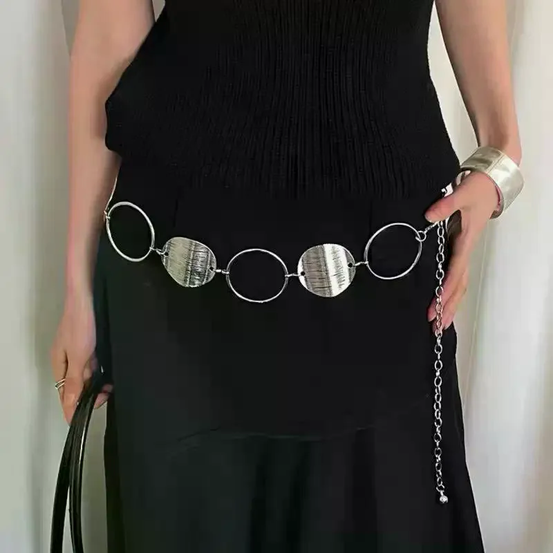 Fashionable Metal Round Disc Splicing Women's Waist Chain Dress Decoration Body Chain Jewelry Accessories
Fashionable Metal Round Disc Splicing Women's Waist Chain Dress Decoration Body Chain Jewelry Accessories
