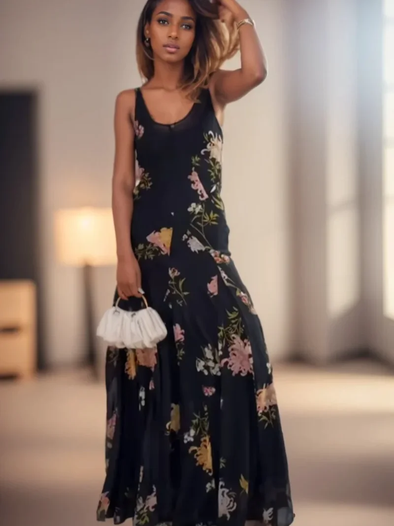 Holiday Retro Beach Strapless Dress for Women 2025 Spring New Women's Fashion Simple Slim Sexy Print V-Neck Long Elegant Dress
Holiday Retro Beach Strapless Dress for Women 2025 Spring New Women's Fashion Simple Slim Sexy Print V-Neck Long Elegant Dress