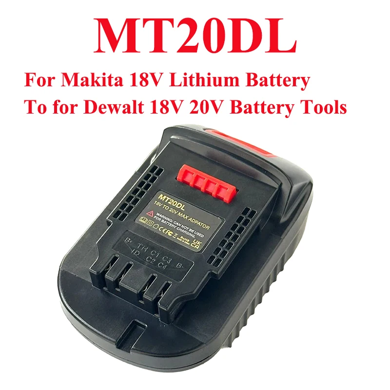 MT20DL Battery Adapter for Makita18V Li-ion Battery BL1850 BL1840 BL1830 Convert To for Dewalt 18V 20V Battery for Dewalt Tools
MT20DL Battery Adapter for Makita18V Li-ion Battery BL1850 BL1840 BL1830 Convert To for Dewalt 18V 20V Battery for Dewalt Tools