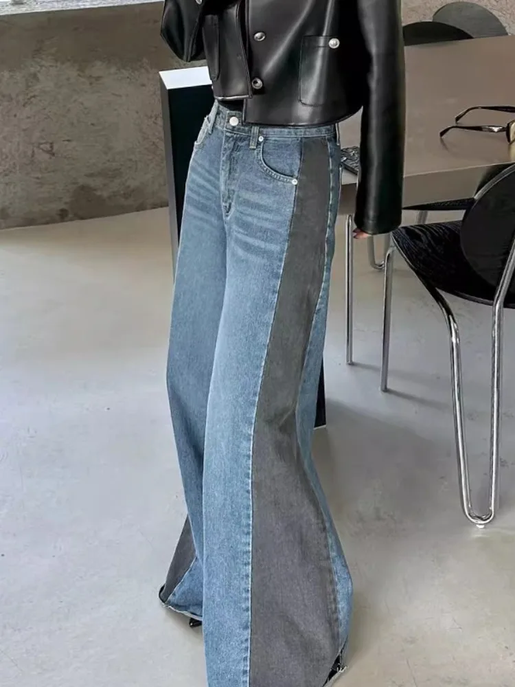 Chic High Waist Wide Leg Denim Pants Autumn Winter Vintage Color Blo Design Women's Long Trousers Slimming Versatile Jeans
Chic High Waist Wide Leg Denim Pants Autumn Winter Vintage Color Blo Design Women's Long Trousers Slimming Versatile Jeans