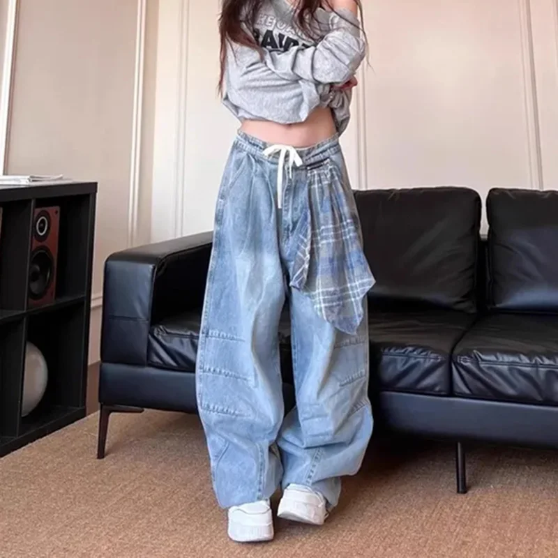 Vintage High Waist Jeans Women Y2K American Streetwear Wide Leg Denim Trouser Blue Basics Chic Design Straight Denim Pants New
Vintage High Waist Jeans Women Y2K American Streetwear Wide Leg Denim Trouser Blue Basics Chic Design Straight Denim Pants New
