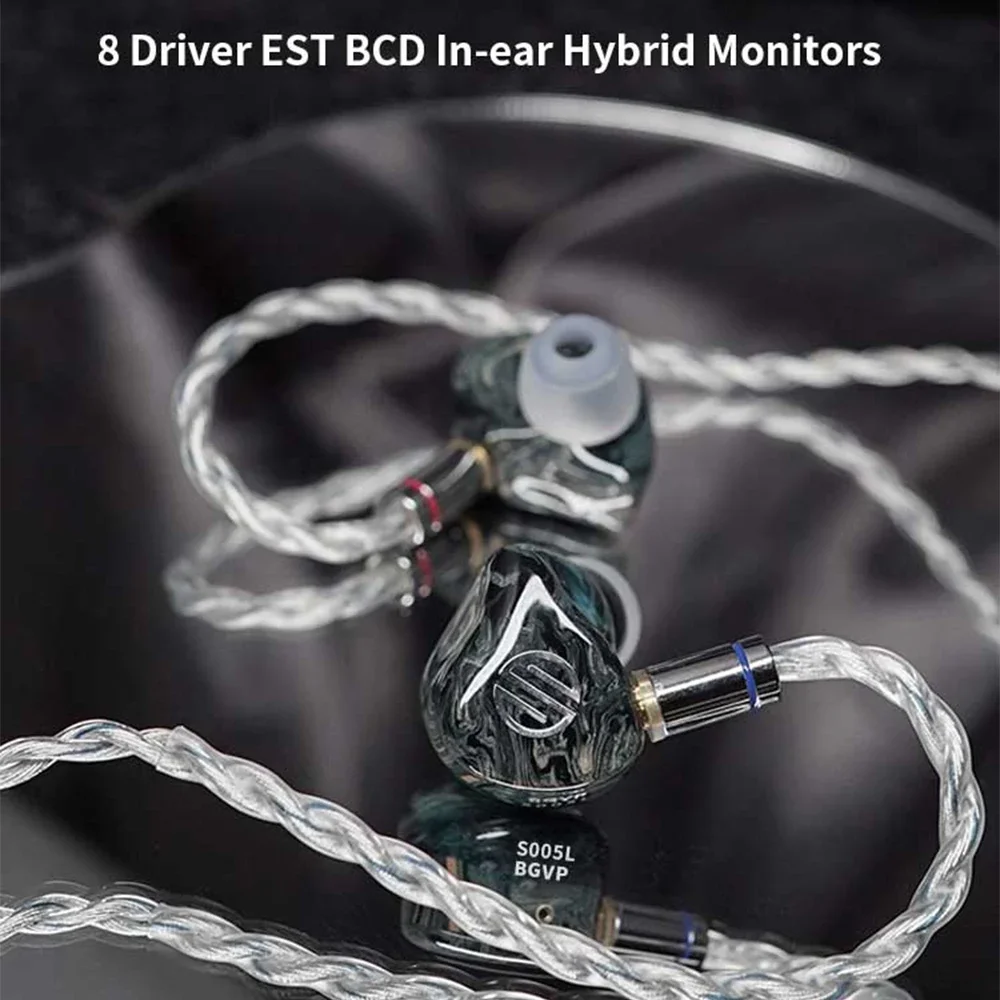 BGVP Phantom Flagship In-Ear Monitor Earphones 2BA+2DD+2EST+2BCD Hybrid IEMs 6N OCC Silver Plated Cable
BGVP Phantom Flagship In-Ear Monitor Earphones 2BA+2DD+2EST+2BCD Hybrid IEMs 6N OCC Silver Plated Cable