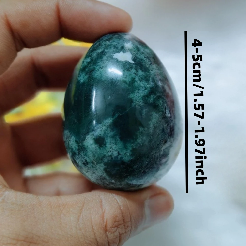 1pc Natural Crystal Moss Agate egg with base Crystal Raw Stone Polished Crystal Crafts Desktop Decoration Ornament Holiday Gift
1pc Natural Crystal Moss Agate egg with base Crystal Raw Stone Polished Crystal Crafts Desktop Decoration Ornament Holiday Gift