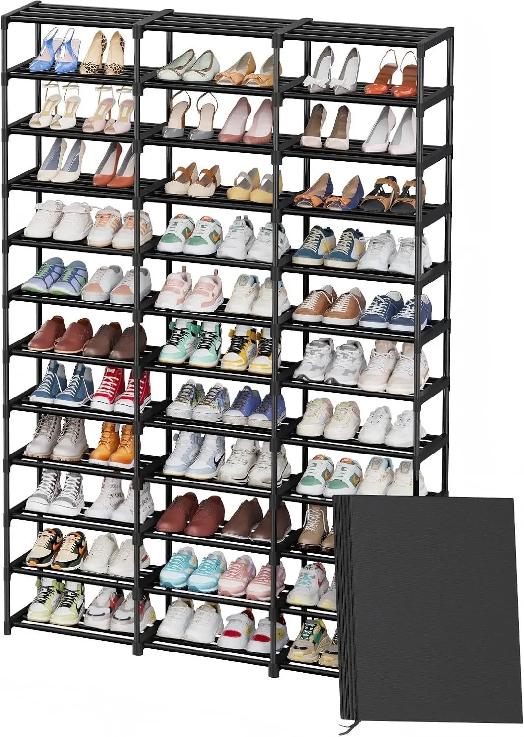 12-Tier Tall Shoe Rack with Covers – Holds 72 Pairs, Large Capacity Vertical Shoe Organizer – Space-Saving Storage for
12-Tier Tall Shoe Rack with Covers – Holds 72 Pairs, Large Capacity Vertical Shoe Organizer – Space-Saving Storage for