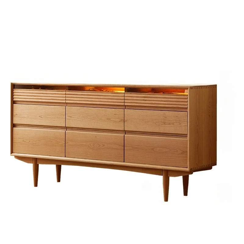 Nordic cherry wood nine-chest cabinet master bedroom solid wood living room bedroom storage end of bed storage side cabinet
Nordic cherry wood nine-chest cabinet master bedroom solid wood living room bedroom storage end of bed storage side cabinet
