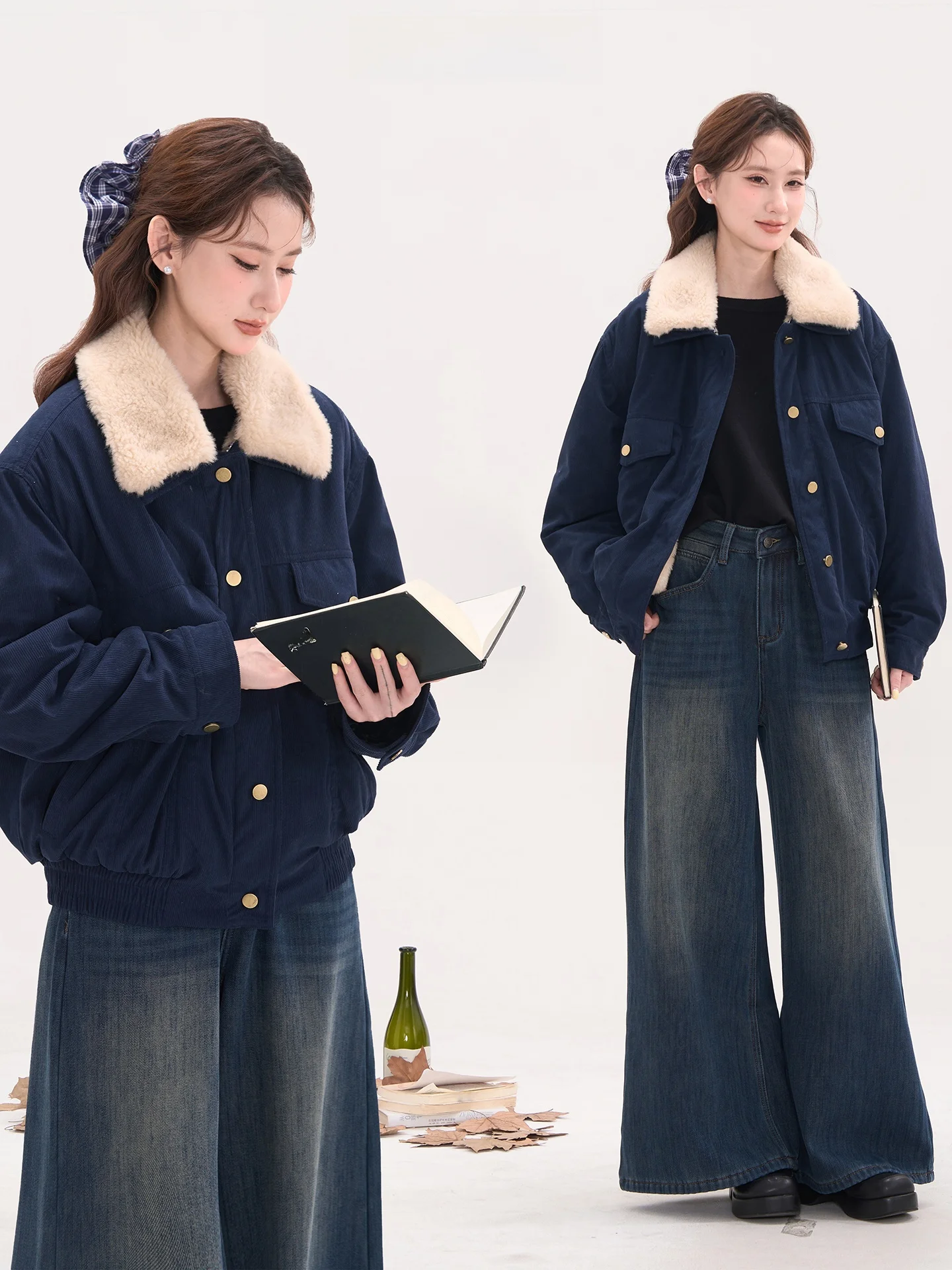 Heme Women's Fce Lined Thiened Velvet Jaet Collared Winter Coat ort Loose Fit Pure Color Button up Casual Outerwear
Heme Women's Fce Lined Thiened Velvet Jaet Collared Winter Coat ort Loose Fit Pure Color Button up Casual Outerwear