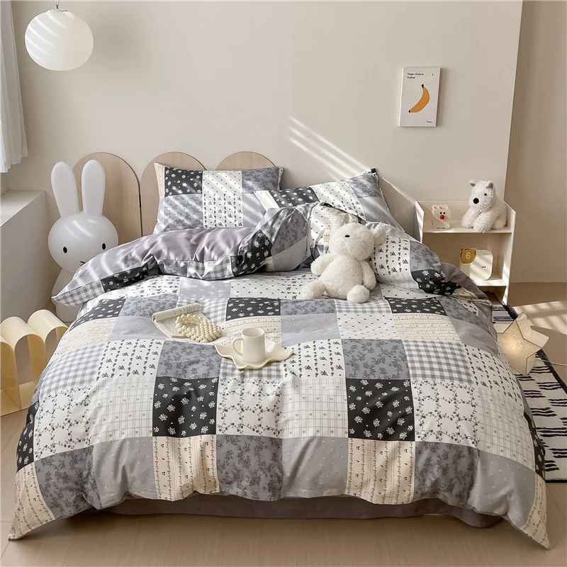 3Pcs Vintage Floral Plaid Pattern Duvet Cover Set 100% Cotton Ultra Soft Comforter Cover with Zipper Flowers Queen Bedding Set
3Pcs Vintage Floral Plaid Pattern Duvet Cover Set 100% Cotton Ultra Soft Comforter Cover with Zipper Flowers Queen Bedding Set