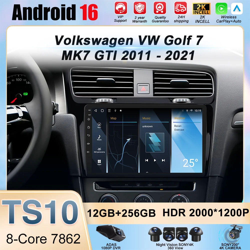 Android 16 For Volkswagen VW Golf 7 MK7 GTI 2011- 2021 Car Radio Stereo Multimedia Player GPS Navigation unit carplay 2K BT
Android 16 For Volkswagen VW Golf 7 MK7 GTI 2011- 2021 Car Radio Stereo Multimedia Player GPS Navigation unit carplay 2K BT