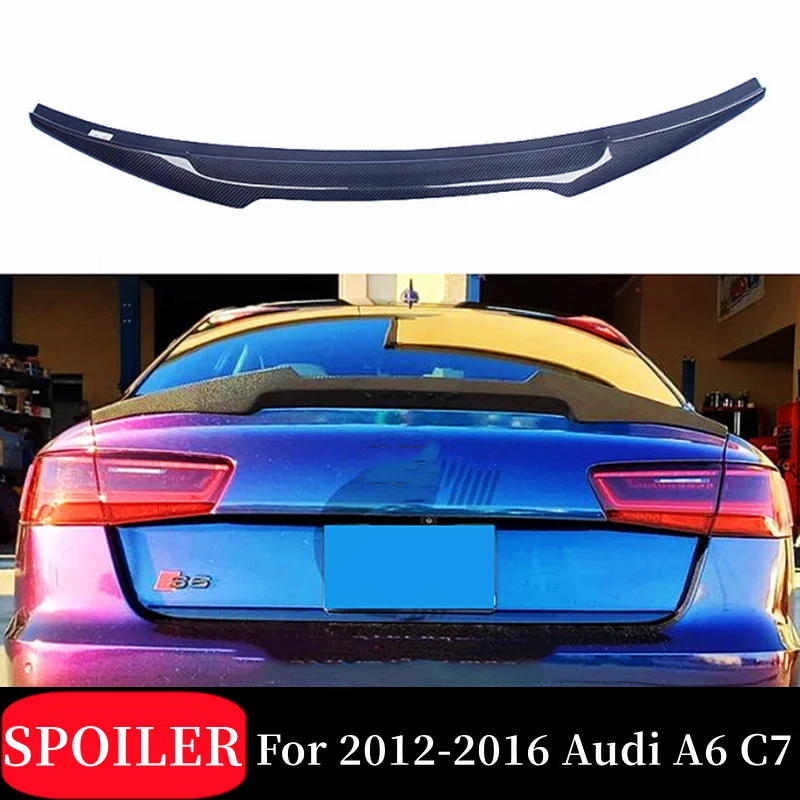 For 2012-2016 Audi A6 C7 M4 Styling Real Carbon Fibe Rear Trunk Lid Wings Ducktail Lip Spoiler Car Exterior Tuning Accessories
For 2012-2016 Audi A6 C7 M4 Styling Real Carbon Fibe Rear Trunk Lid Wings Ducktail Lip Spoiler Car Exterior Tuning Accessories