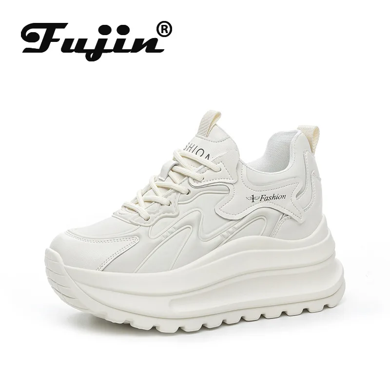 Fujin/белые женские кроссовки на платформе 8 см, повседневная обувь, прогулочные массивные кроссовки, весенне-осенние туфли на каблуке из натуральной кожи 3 дюйма
Fujin/белые женские кроссовки на платформе 8 см, повседневная обувь, прогулочные массивные кроссовки, весенне-осенние туфли на каблуке из натуральной кожи 3 дюйма