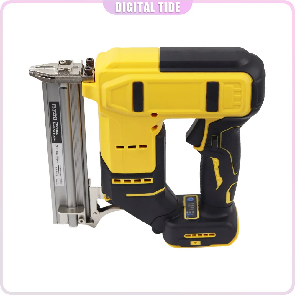 For 18V 20V Battery Cordless Nail Gun 2 In 1 Straight N-shape Electric Stapler Nailer Woodworking Nailing Machine
For 18V 20V Battery Cordless Nail Gun 2 In 1 Straight N-shape Electric Stapler Nailer Woodworking Nailing Machine