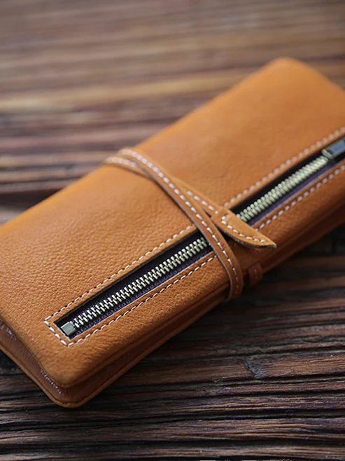 Handmade Retro Men's Long Genuine Leather Wallet First Layer Cowhide Clutch Skeleton-Skin Soft Women's Bag
Handmade Retro Men's Long Genuine Leather Wallet First Layer Cowhide Clutch Skeleton-Skin Soft Women's Bag