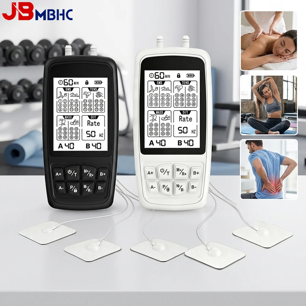4-in-1 TENS Unit Muscle Stimulator Dual Channel EMS Massage Machine Electric Massage Stimulator for Back Pain Muscle Relaxation
4-in-1 TENS Unit Muscle Stimulator Dual Channel EMS Massage Machine Electric Massage Stimulator for Back Pain Muscle Relaxation