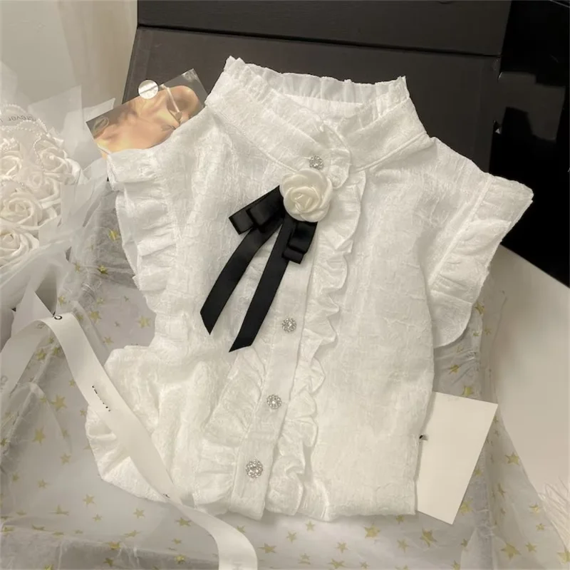 Summer Shirts Women Elegant Short Sleeve Sweet Ruffles Princess Tops Casual Streetwear All-match Basic School Girl Vintage Tops
Summer Shirts Women Elegant Short Sleeve Sweet Ruffles Princess Tops Casual Streetwear All-match Basic School Girl Vintage Tops
