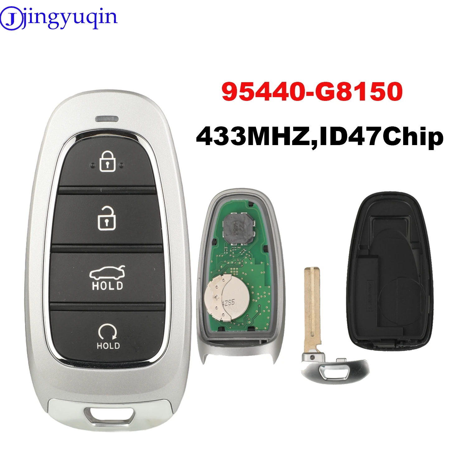 jingyuqin Aftermarket Smart Remote Keyless Car Key For Hyundai Azera 2022 Europe Market 433Mhz 47 Chip FCC 95440-G8150
jingyuqin Aftermarket Smart Remote Keyless Car Key For Hyundai Azera 2022 Europe Market 433Mhz 47 Chip FCC 95440-G8150