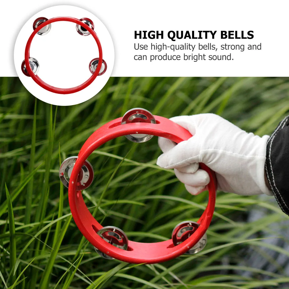 Wood Tambourine Circle Single Row Bells Wood H Kids Smooth Grip High Quality Wooden Material Bright Sound Musical
Wood Tambourine Circle Single Row Bells Wood H Kids Smooth Grip High Quality Wooden Material Bright Sound Musical