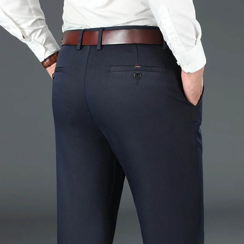 Autumn Men's Classic Business Casual Pants Blue Black Gray Elastic Straight Baggy Iron-free Suit Trousers Brand Clothing Male
Autumn Men's Classic Business Casual Pants Blue Black Gray Elastic Straight Baggy Iron-free Suit Trousers Brand Clothing Male