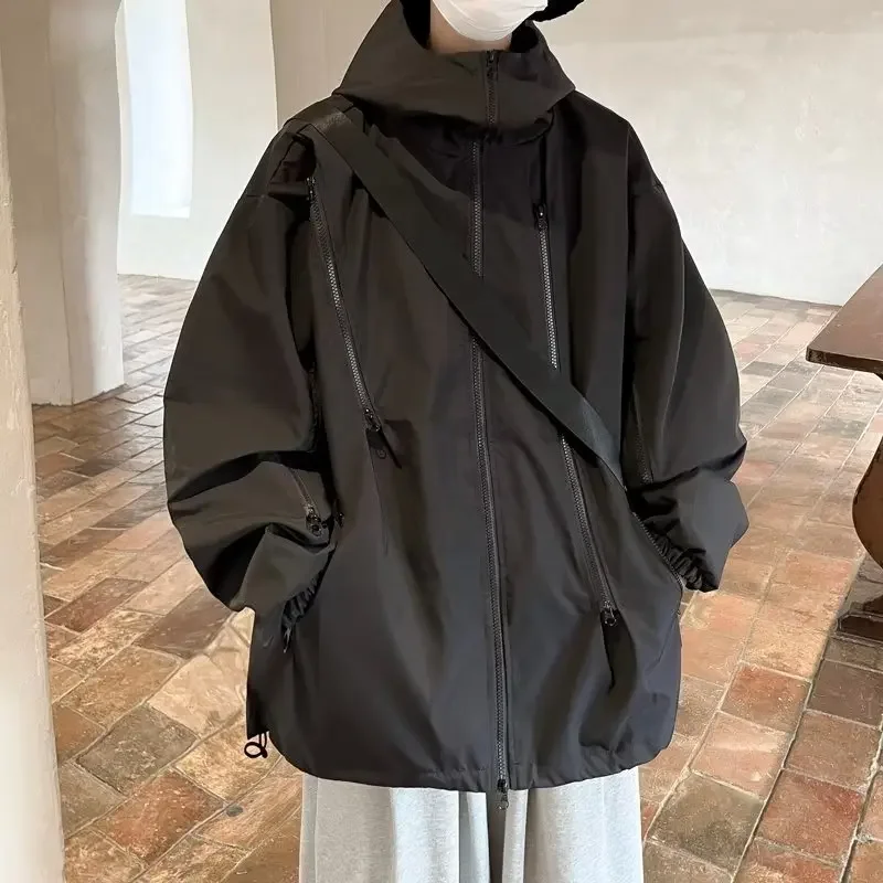 Men Casual Full Zipper Hooded Long Sleeve Drawstring Pullover Jacket American trendy hooded Long sleeved loose fitting jacket
Men Casual Full Zipper Hooded Long Sleeve Drawstring Pullover Jacket American trendy hooded Long sleeved loose fitting jacket
