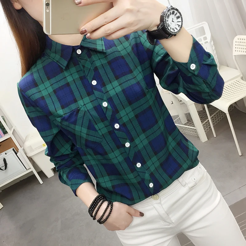 Spring Autumn Plaid Shirt Women's Long Sleeve Base Layer Sun Protection Korean Style Slim Fit Large Size Top Women's Outerwear
Spring Autumn Plaid Shirt Women's Long Sleeve Base Layer Sun Protection Korean Style Slim Fit Large Size Top Women's Outerwear