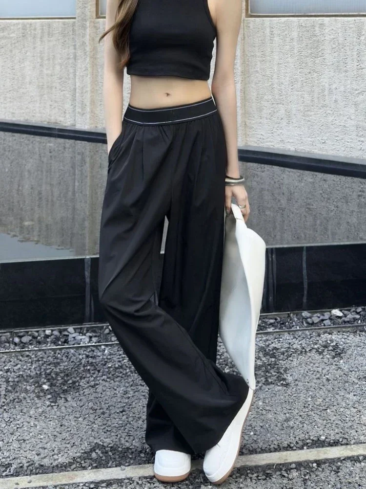 Breathable Quick Drying Black Yoga Pants Navy Blue Sweatpants Women Elastic Waist Loose Sports Fitness Casual Pants for Women
Breathable Quick Drying Black Yoga Pants Navy Blue Sweatpants Women Elastic Waist Loose Sports Fitness Casual Pants for Women