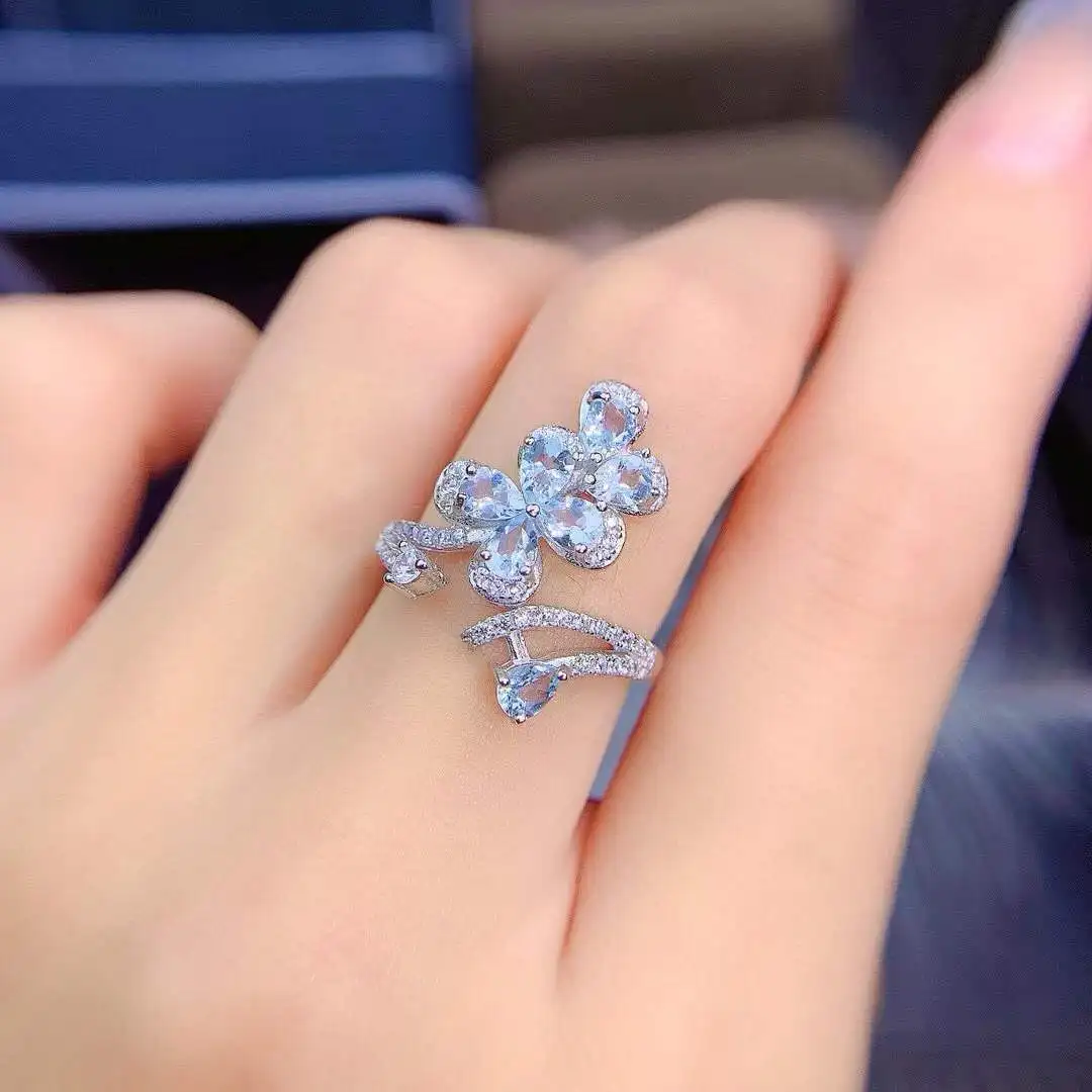 Wedding Gift Elegant High Quality New Trendy 925 Sterling Silver Fashion Natural Aquamarine Ring For Women Wedding Ring
Wedding Gift Elegant High Quality New Trendy 925 Sterling Silver Fashion Natural Aquamarine Ring For Women Wedding Ring