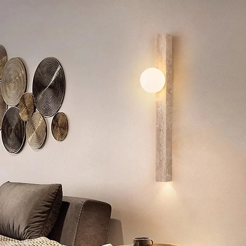 Wabi-sabi Cave Stone Long Wall Lamp Retro Creative Yellow Travertine Wall Light Staircase Corridor Entrance Bedroom Bedside Lamp
Wabi-sabi Cave Stone Long Wall Lamp Retro Creative Yellow Travertine Wall Light Staircase Corridor Entrance Bedroom Bedside Lamp