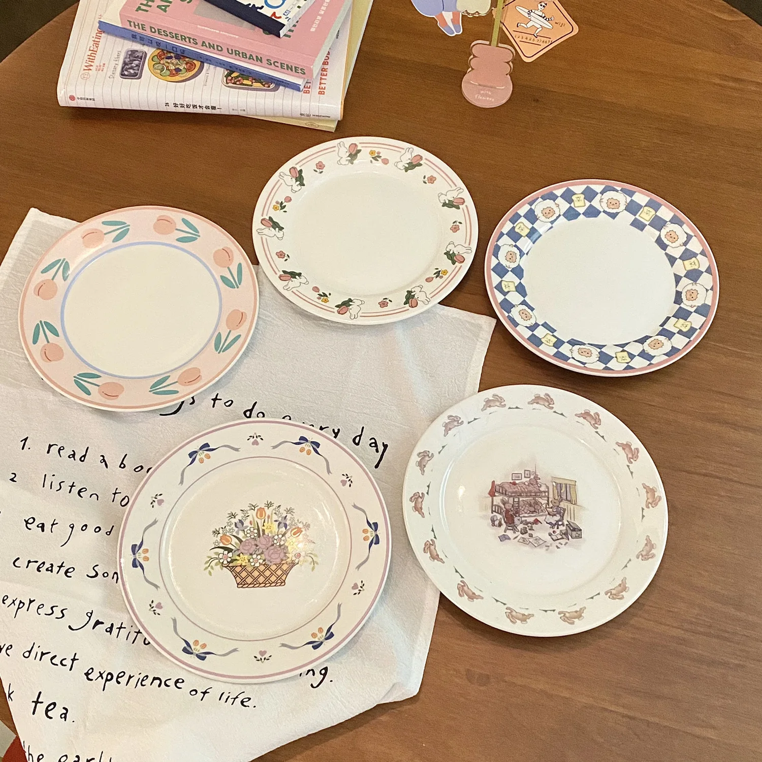 Vintage Creative Porcelain Plate Korean Cute Cartoon Ceramic Household Dessert Tableware Breakfast Toast Plates Kitchen Supplies
Vintage Creative Porcelain Plate Korean Cute Cartoon Ceramic Household Dessert Tableware Breakfast Toast Plates Kitchen Supplies
