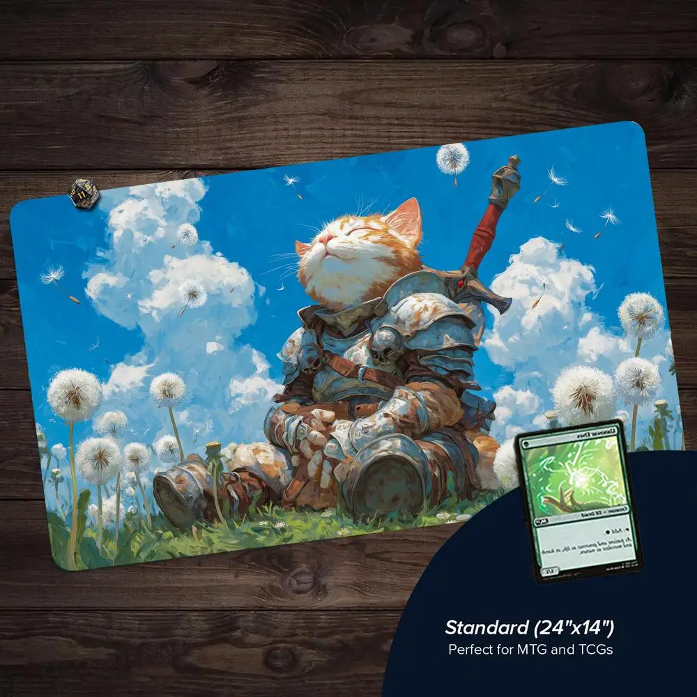 Fantasy Cat Knight MTG Playmat Magic Card Mat with Stitched Edge Non-Slip Durable Tabletop playmat Board Game Mat for TCG
Fantasy Cat Knight MTG Playmat Magic Card Mat with Stitched Edge Non-Slip Durable Tabletop playmat Board Game Mat for TCG