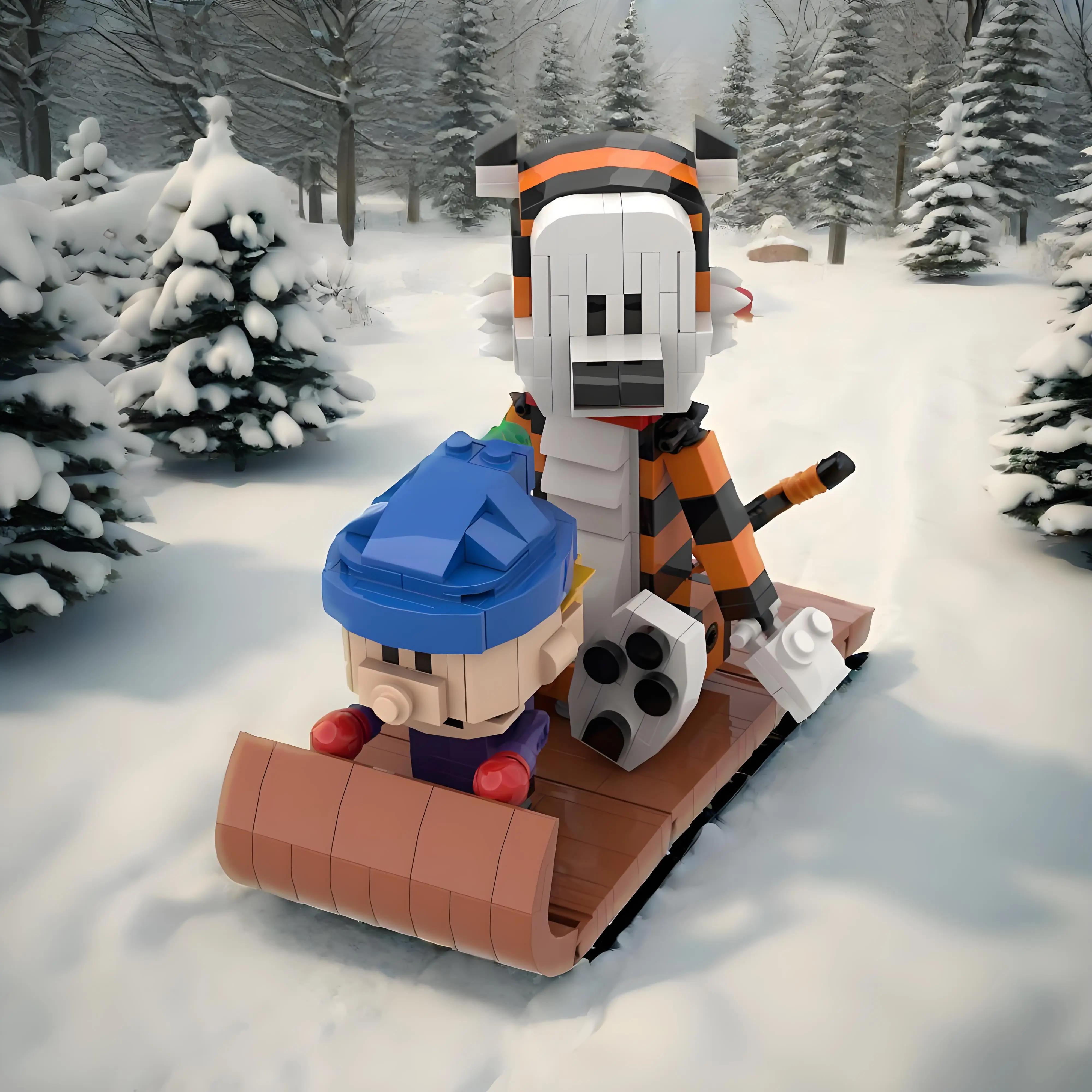 MOC-191062 Calvined and Hobbes Building Blocks Creative Classic Comic Duo Brick Figure Educational Toy Collectible Gift
MOC-191062 Calvined and Hobbes Building Blocks Creative Classic Comic Duo Brick Figure Educational Toy Collectible Gift