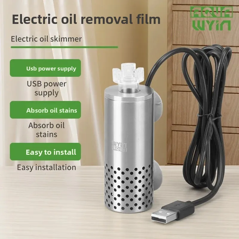 Aquarium electric oil removal film fish tank stainless steel USB filter self-priming floating head oil film processor
Aquarium electric oil removal film fish tank stainless steel USB filter self-priming floating head oil film processor