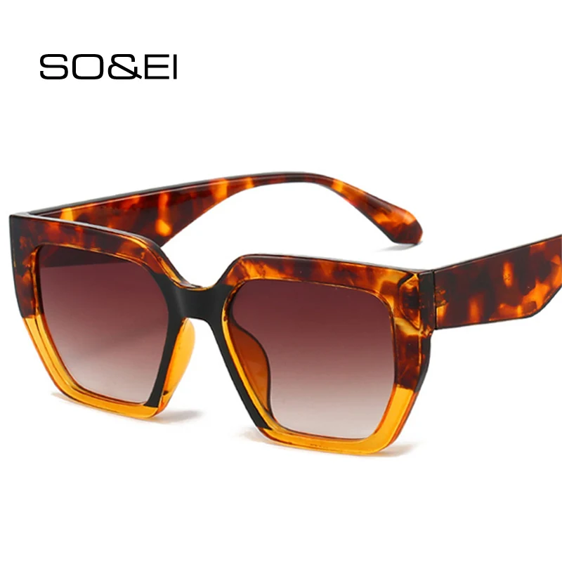 SO&EI Retro Polygon Cat Eye Contrast Color Women Sunglasses Fashion Clear Gradient Shades UV400 Men Leopard Frame
SO&EI Retro Polygon Cat Eye Contrast Color Women Sunglasses Fashion Clear Gradient Shades UV400 Men Leopard Frame