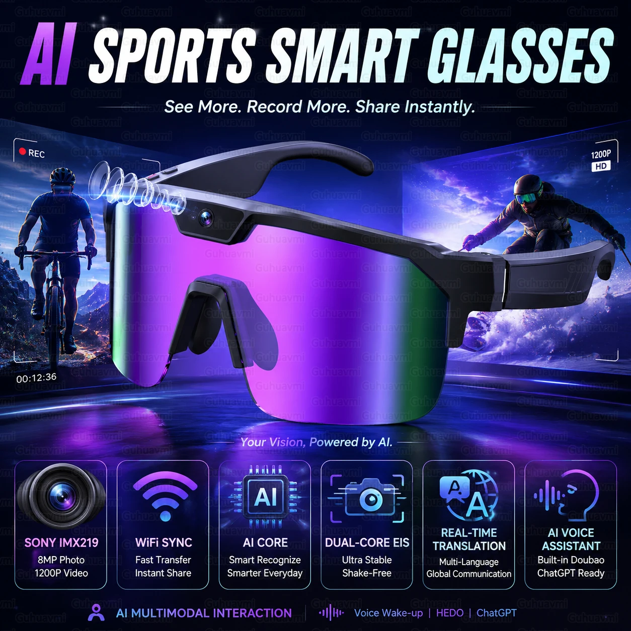 2026 New 4K HD Camera Smart Glasses Men 8MP Pixel Anti-shake Video Cycling Goggles ChatGPT Translation Dual Mic Audio Sunglasses
2026 New 4K HD Camera Smart Glasses Men 8MP Pixel Anti-shake Video Cycling Goggles ChatGPT Translation Dual Mic Audio Sunglasses