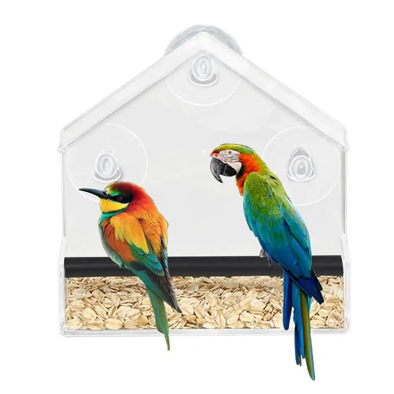 Bird Feeder For Window Non-Marking Self-Adhesive Suction Cups Bird Feeder Acrylic Birdfeeder For Hummingbird Finches Chickadees 
Bird Feeder For Window Non-Marking Self-Adhesive Suction Cups Bird Feeder Acrylic Birdfeeder For Hummingbird Finches Chickadees