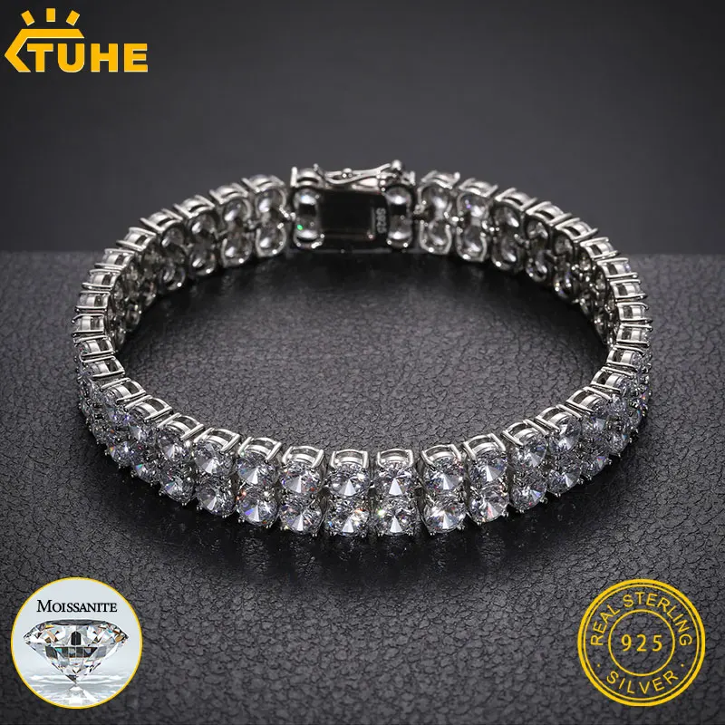 TUHE Unisex 3mm/4mm/5mm Double Row Tennis Bracelets For Women Man Moissanite 925 Silver Bracelets For Men Hip Hop Jewelry Gift
TUHE Unisex 3mm/4mm/5mm Double Row Tennis Bracelets For Women Man Moissanite 925 Silver Bracelets For Men Hip Hop Jewelry Gift
