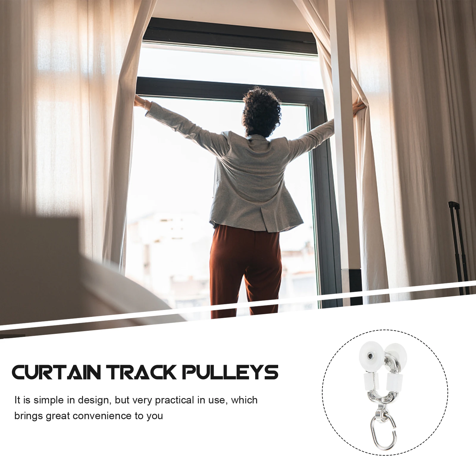 12Pcs Sturdy Curtain Track Pulley Hook Roller Easy to Use Vertical Blinds Supply Curtain Track Pulley Sliding Wheel
12Pcs Sturdy Curtain Track Pulley Hook Roller Easy to Use Vertical Blinds Supply Curtain Track Pulley Sliding Wheel