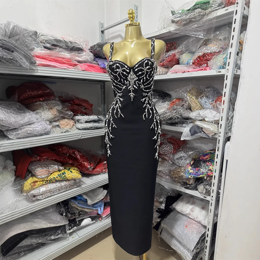 Women Luxury Designer Bandage Dress Spaghetti Strap Diamonds Beading Embroidery Long Birthday Celebrity Evening Party Gowns
Women Luxury Designer Bandage Dress Spaghetti Strap Diamonds Beading Embroidery Long Birthday Celebrity Evening Party Gowns