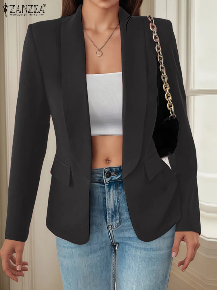 Fashion Women Blazer 2025 ZANZEA Stylish Office OL Blazer Suits Autumn Elegant Lapel Neck Long Sleeve Thin Outwears Streetwear
Fashion Women Blazer 2025 ZANZEA Stylish Office OL Blazer Suits Autumn Elegant Lapel Neck Long Sleeve Thin Outwears Streetwear